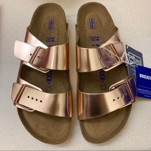Birkenstock Arizona Copper Rose Gold 39 Narrow